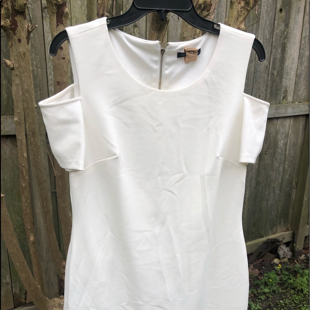 Peek-a-Boo shoulder dress